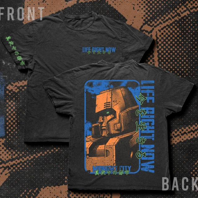 LRN — Megatron shirt, front and back